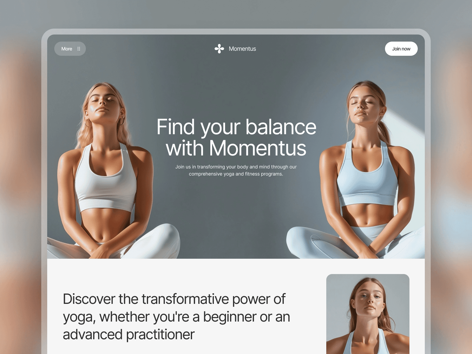 Momentus - Health Framer Template