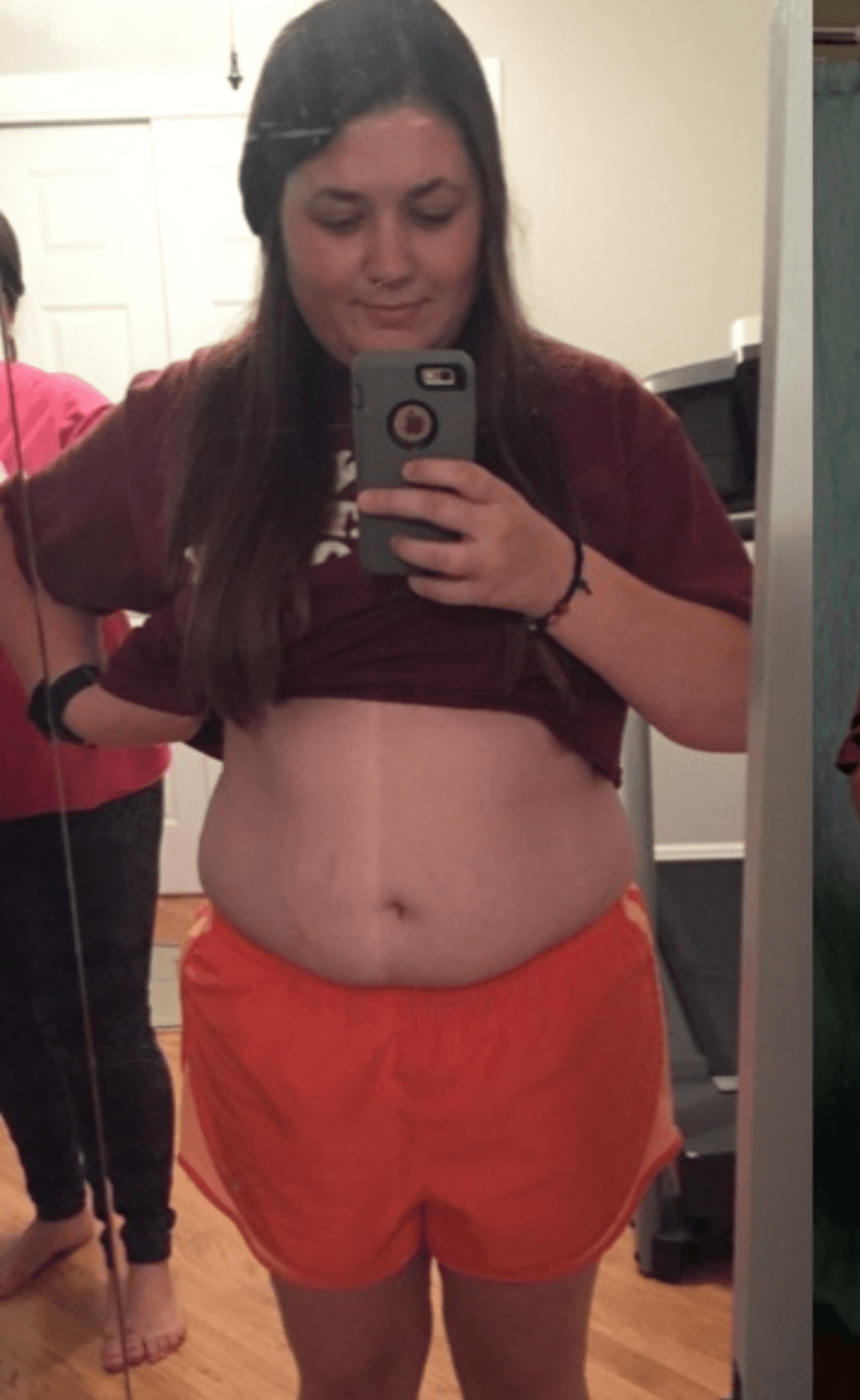 Brooke LeBoeuf before photo — starting point before her 60+ lb fat loss with Chasing Gains