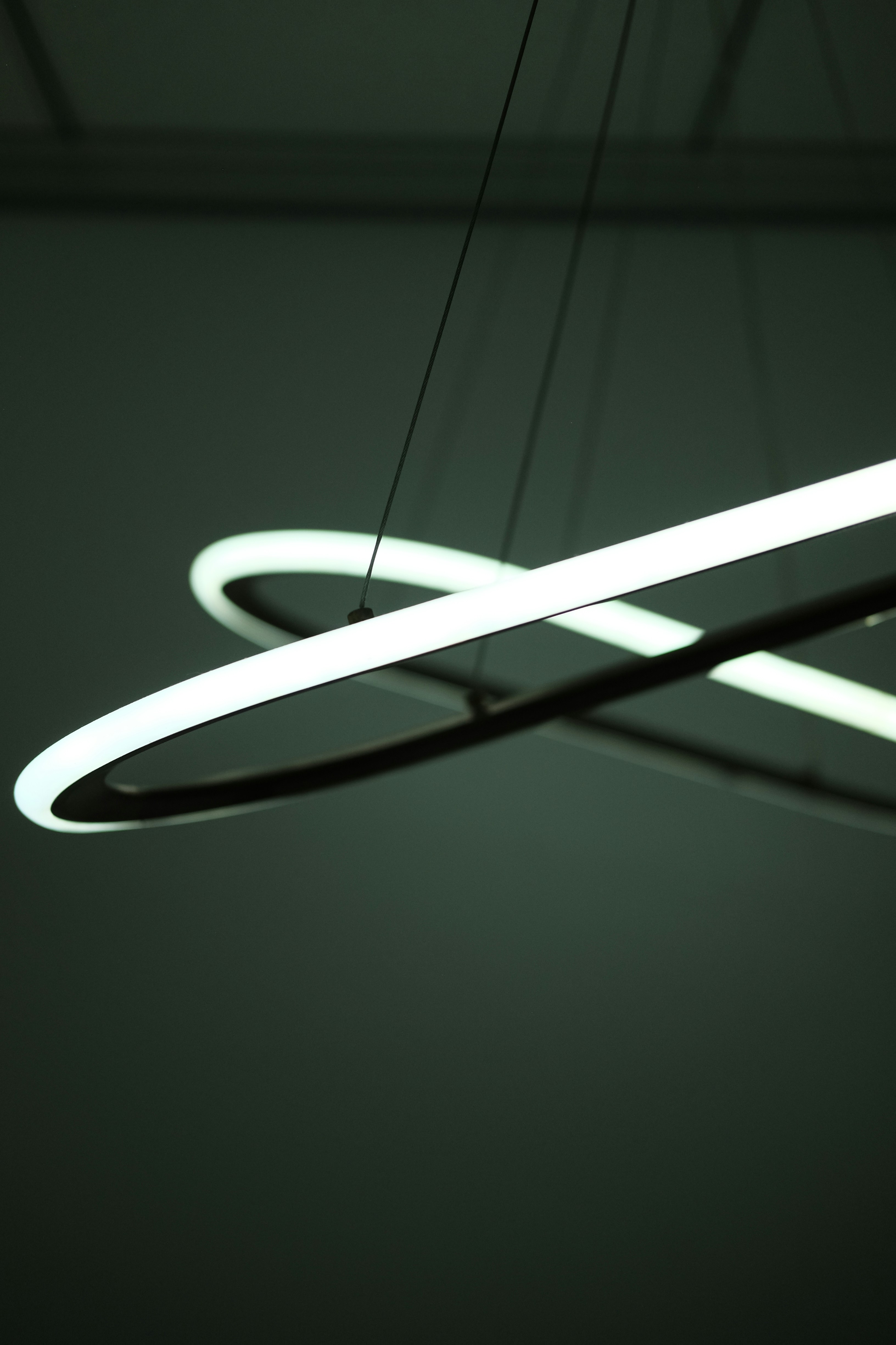 white light in dark room