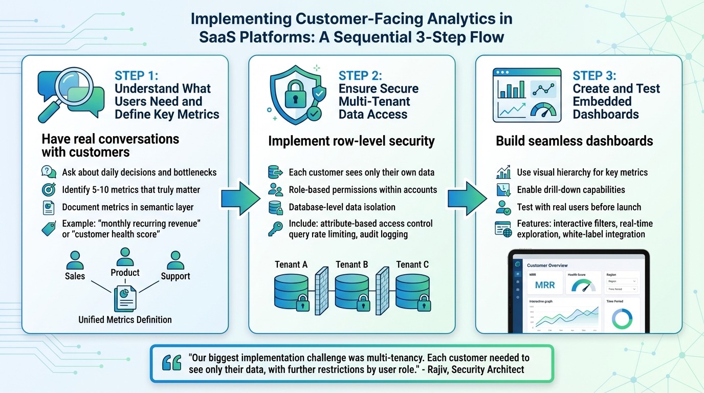 3-Step Implementation Guide for Customer-Facing Analytics in SaaS