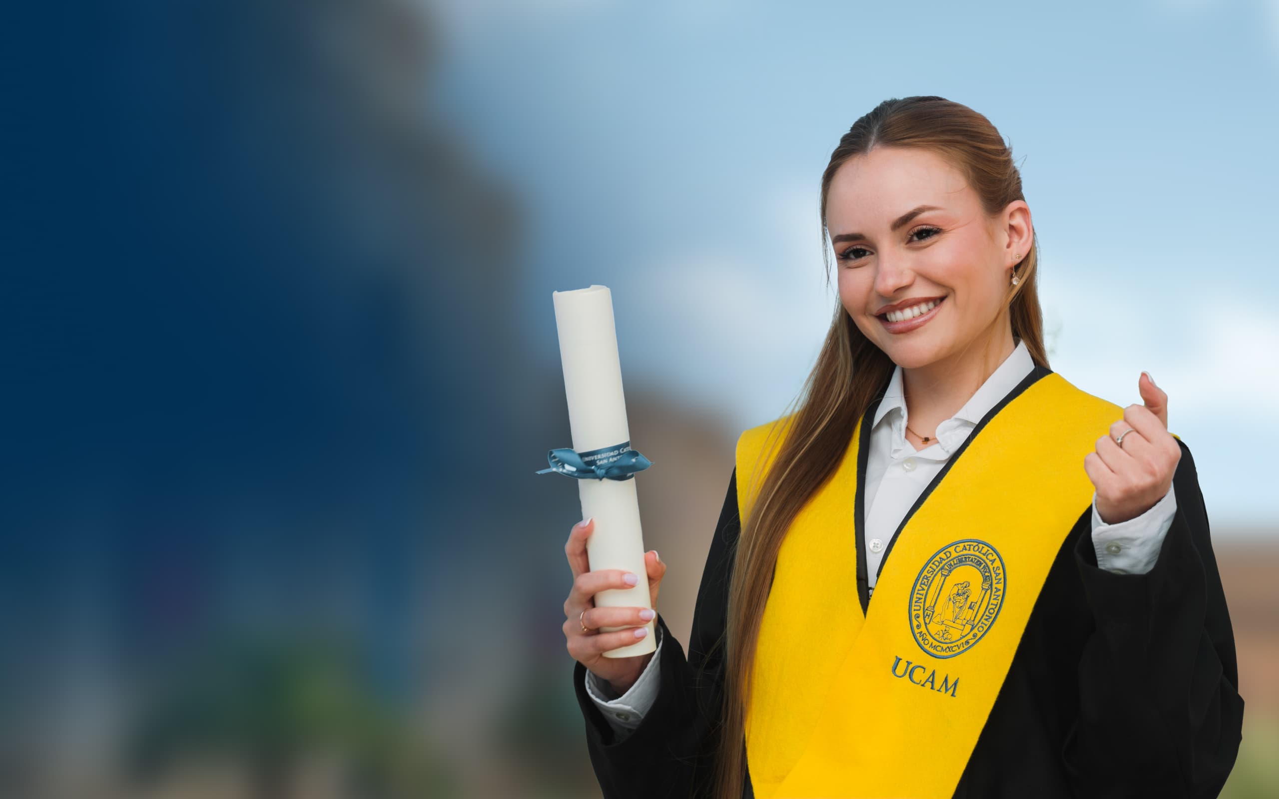 Woman showing her face in the sun