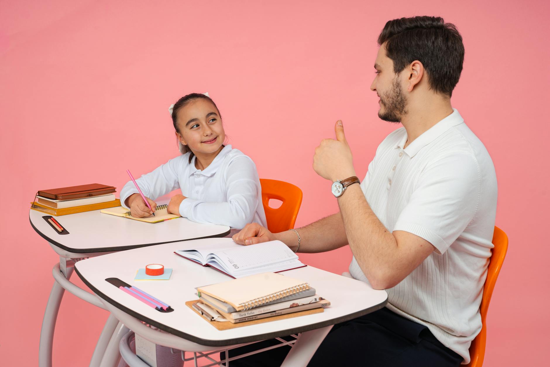 A bright classroom view of students hungrily starting their morning work as they arrive at their desks.