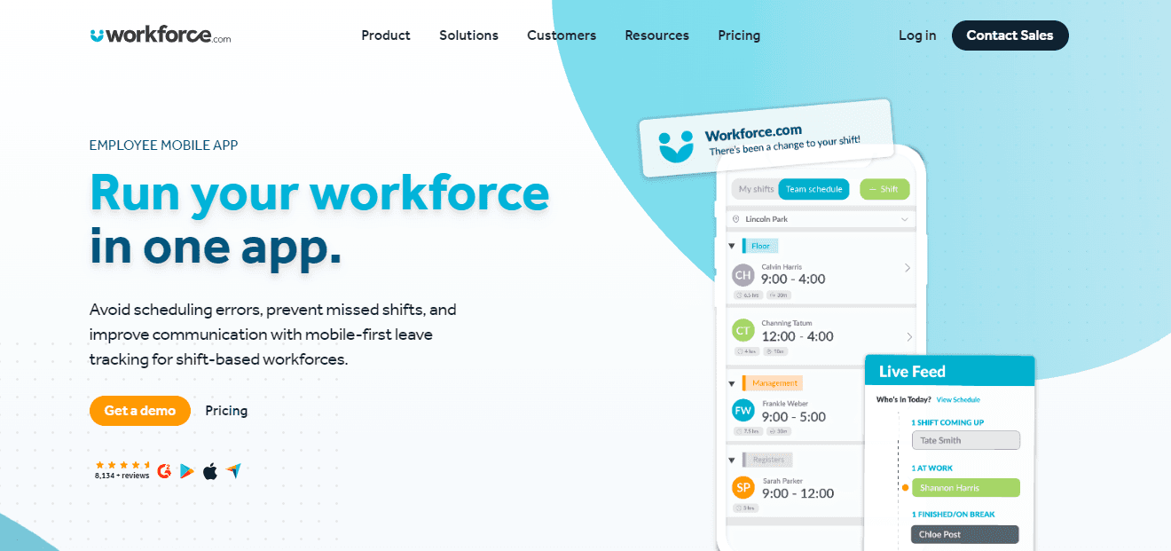 Workforce homepage screenshot
