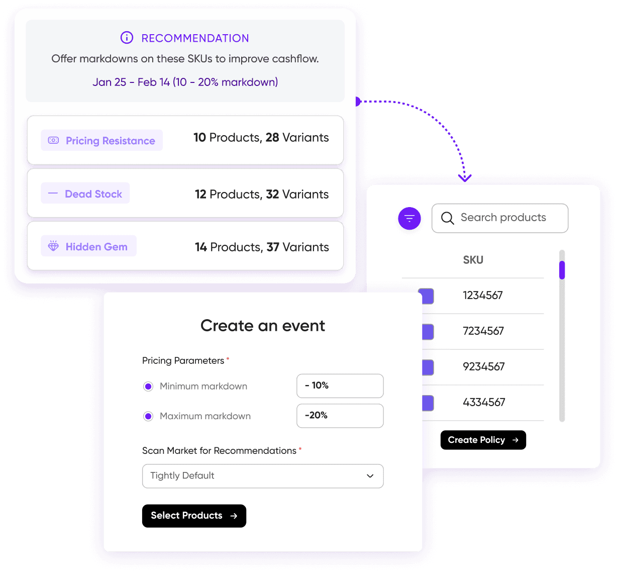 Apollo Visa virtual cards in white and black designs with contactless payment symbol