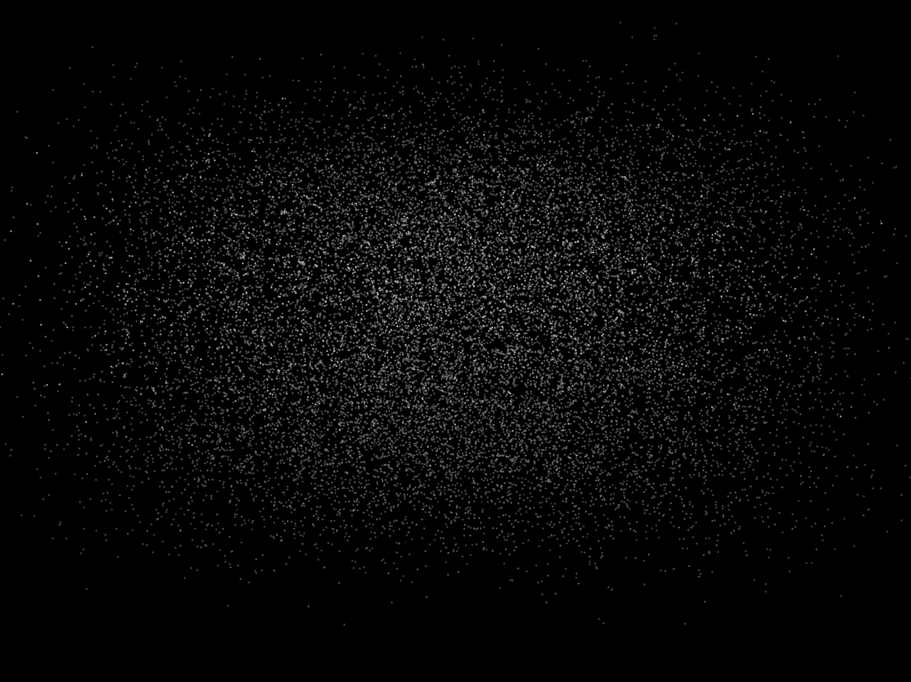 Particle engine at work mockup with clean monochrome label design