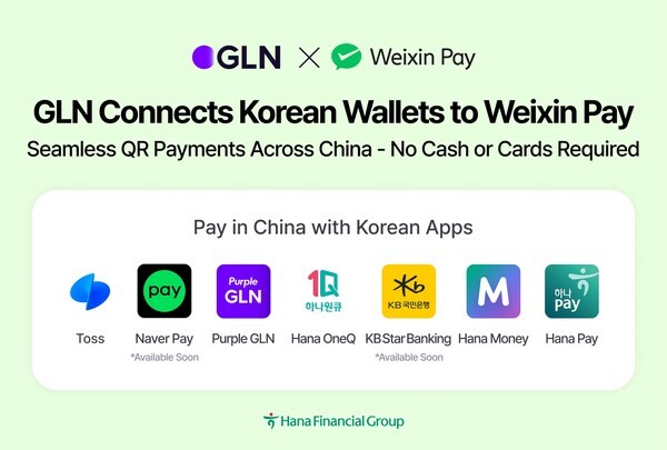 (Photo) GLN expands QR payment coverage across China by connecting Korean financial and payment apps to the Weixin Pay network.