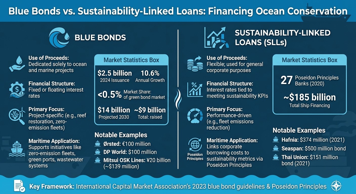 Blue Bonds vs Sustainability-Linked Loans for Maritime Companies