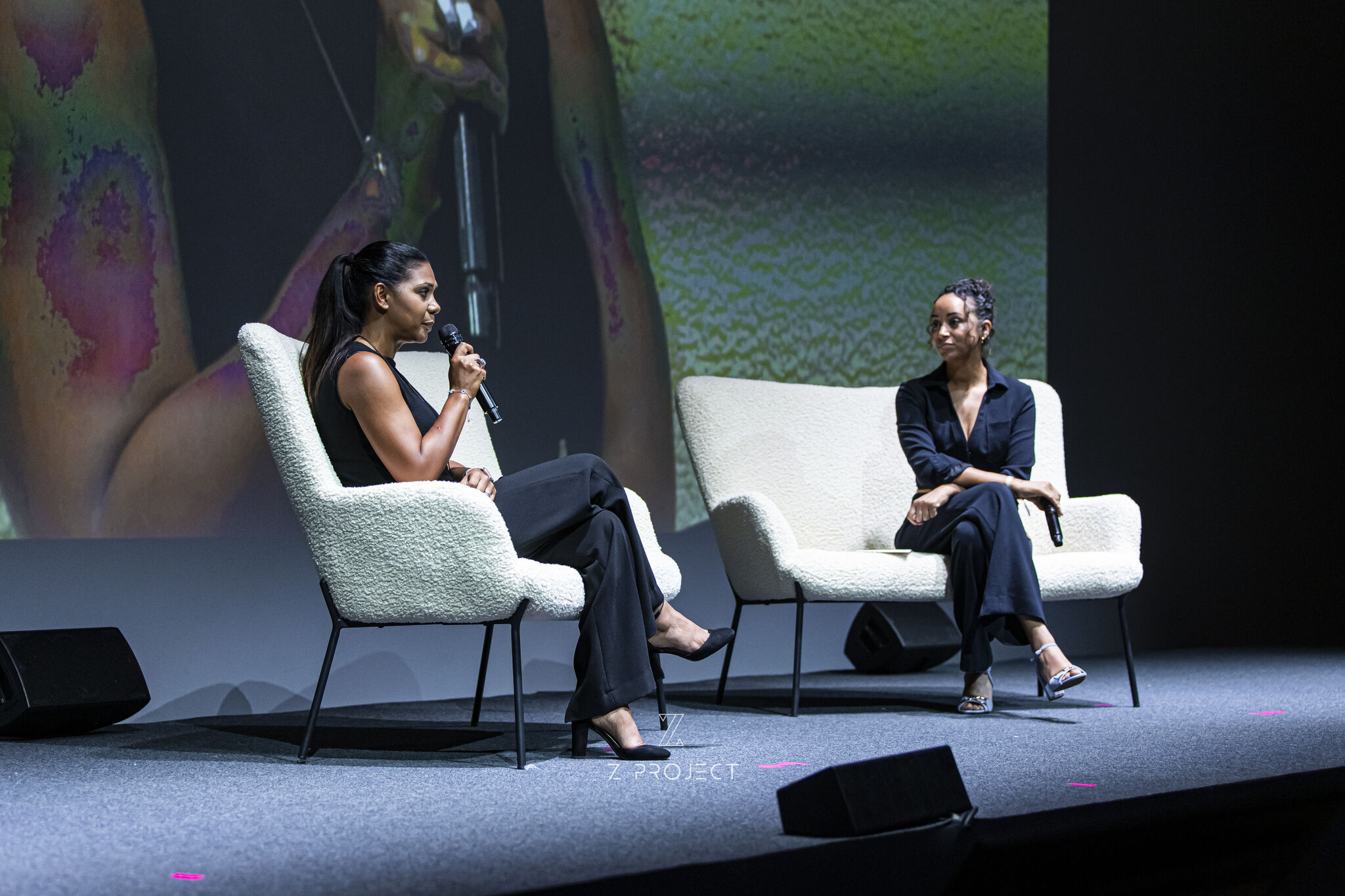 Minimal wooden cafe with warm glowing pendant lights.