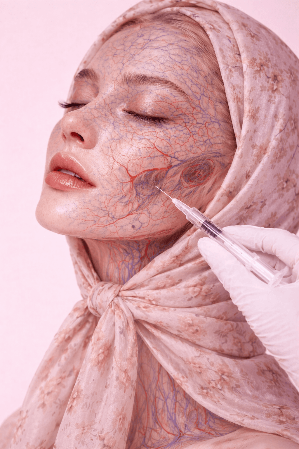 A wooden essential oil diffuser releasing a gentle stream of steam, surrounded by dried herbs and a small bottle of essential oil. The warm lighting enhances the cozy and therapeutic ambiance.