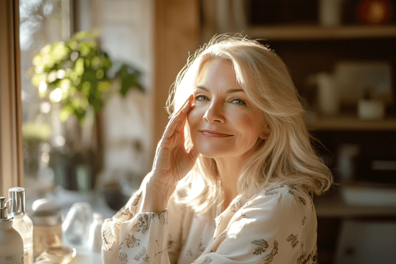 Efekt zabiegu Retibooster ze SKINPENEM – promienna i odświeżona cera dojrzałej kobiety.