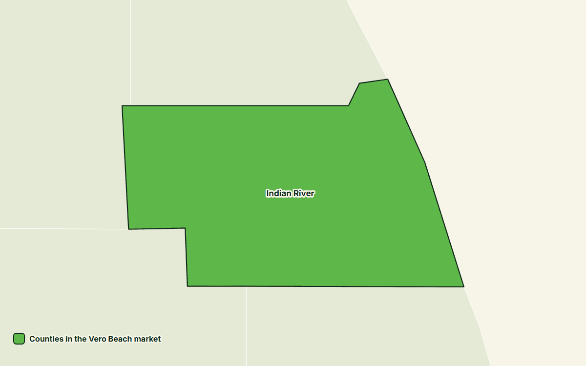Map of the counties in this LawnSpotter market