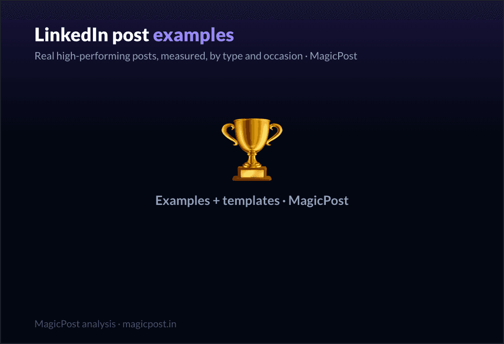 MagicPost data study: LinkedIn Post Examples: 10 Real High-Performers, Measured and Deconstructed