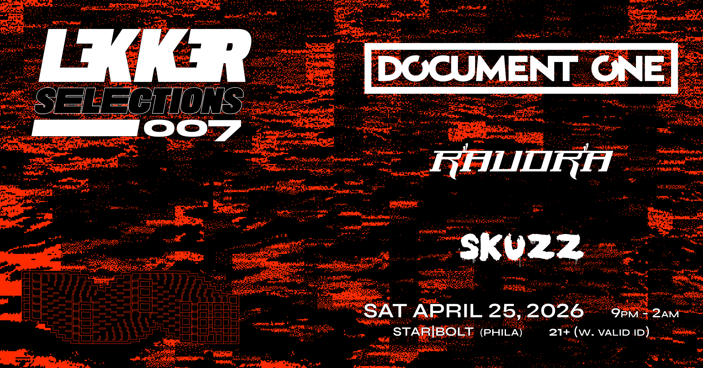 Lekker Selections 005 is on January 23, 2026 at 9PM. Sam Binga and Two Swords are co-headlining the event  with support from Villain Era. This is a 21+ Event