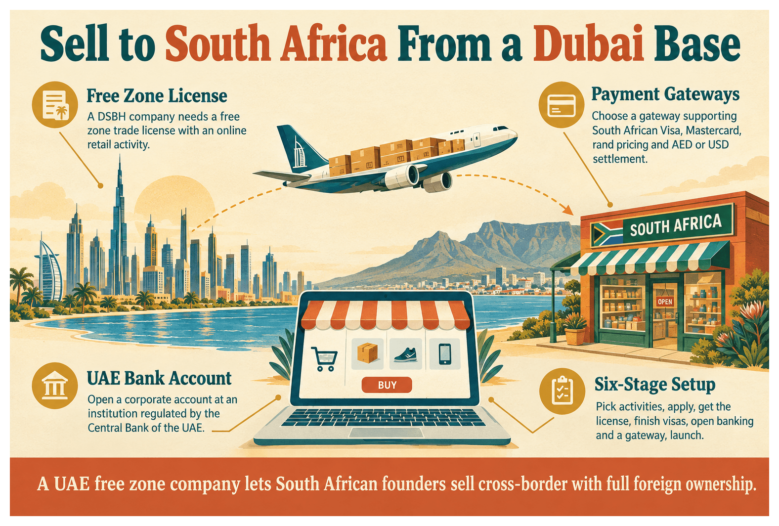 Infographic: Starting an E-Commerce Business in Dubai Targeting South Africa Customers
