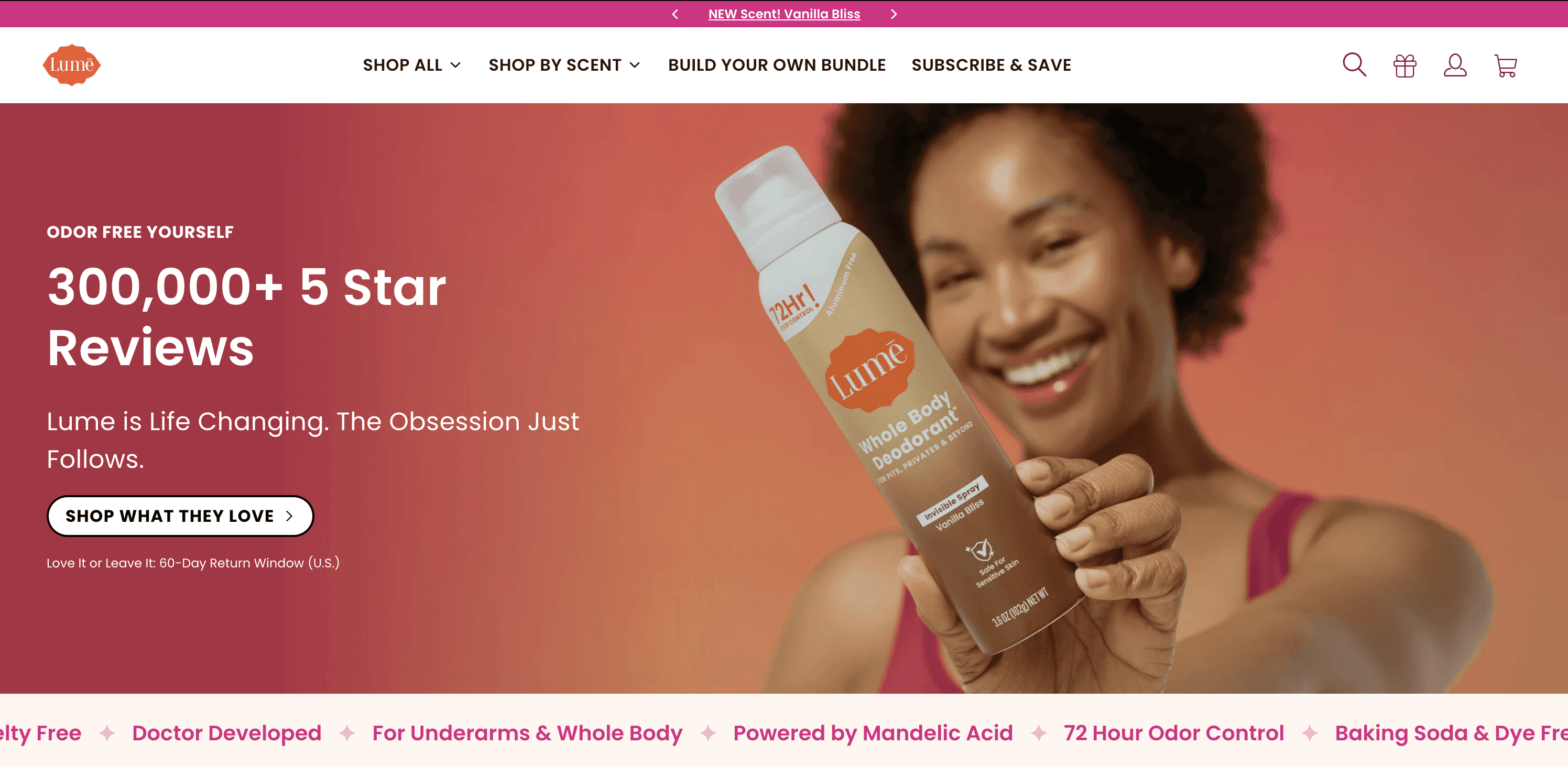 Lume homepage hero