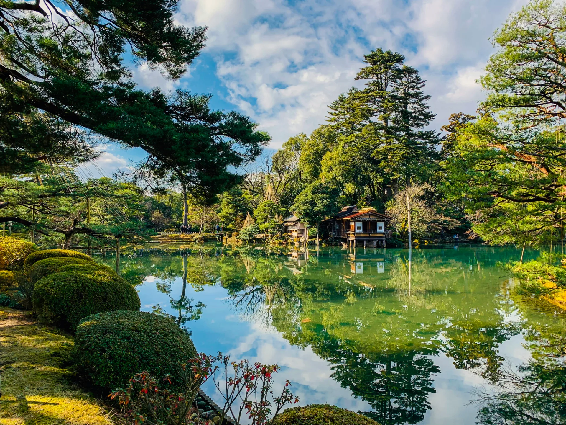 Japanese onsen bath surrounded by nature in Southern Japan