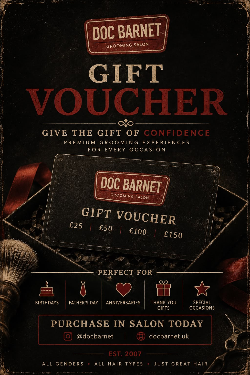 Vintage DOC BARNET Gift Voucher artwork