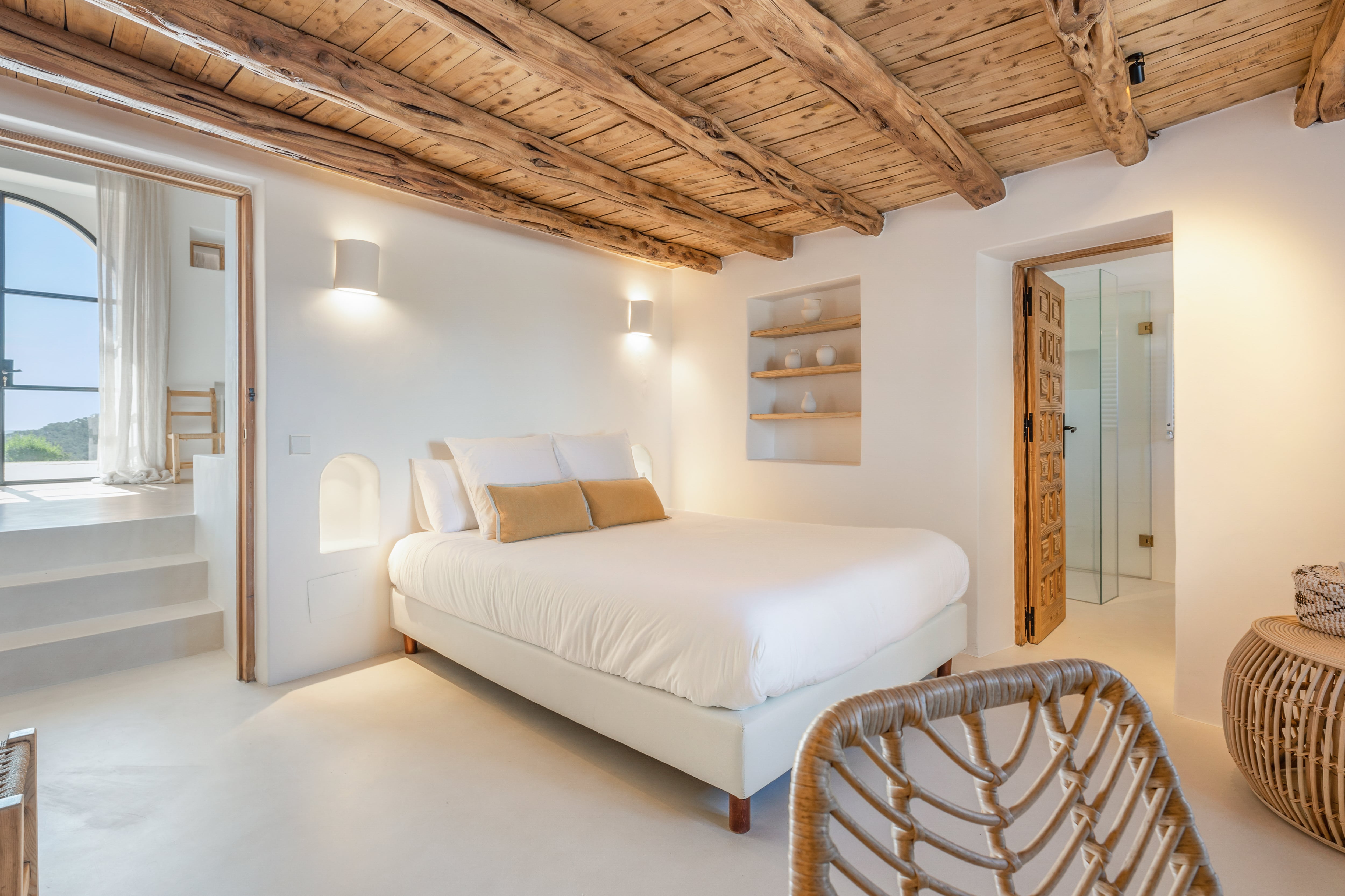 Bedroom with Queen-Sized Bed and Bathroom