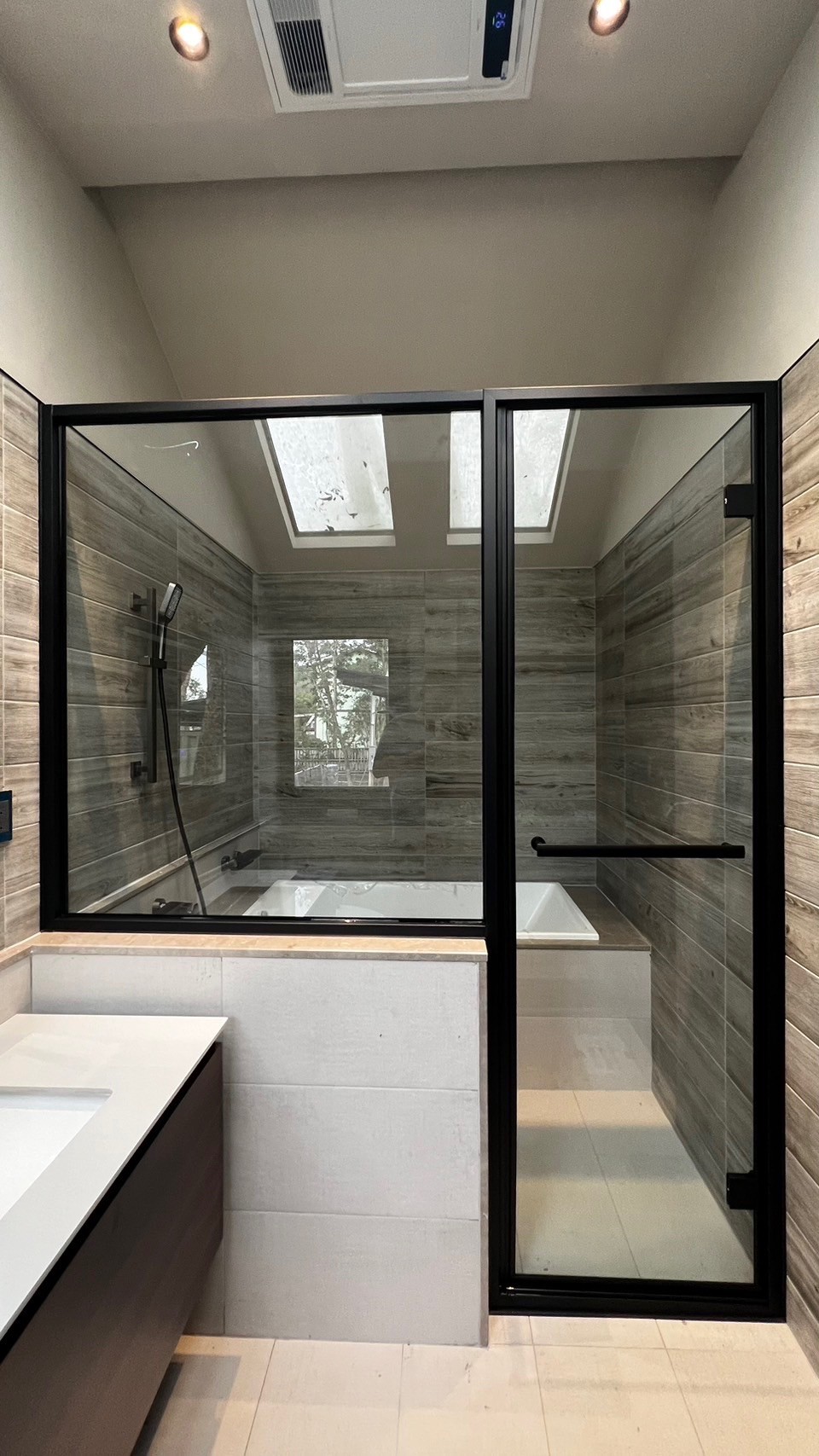 一字型黑玻拉門