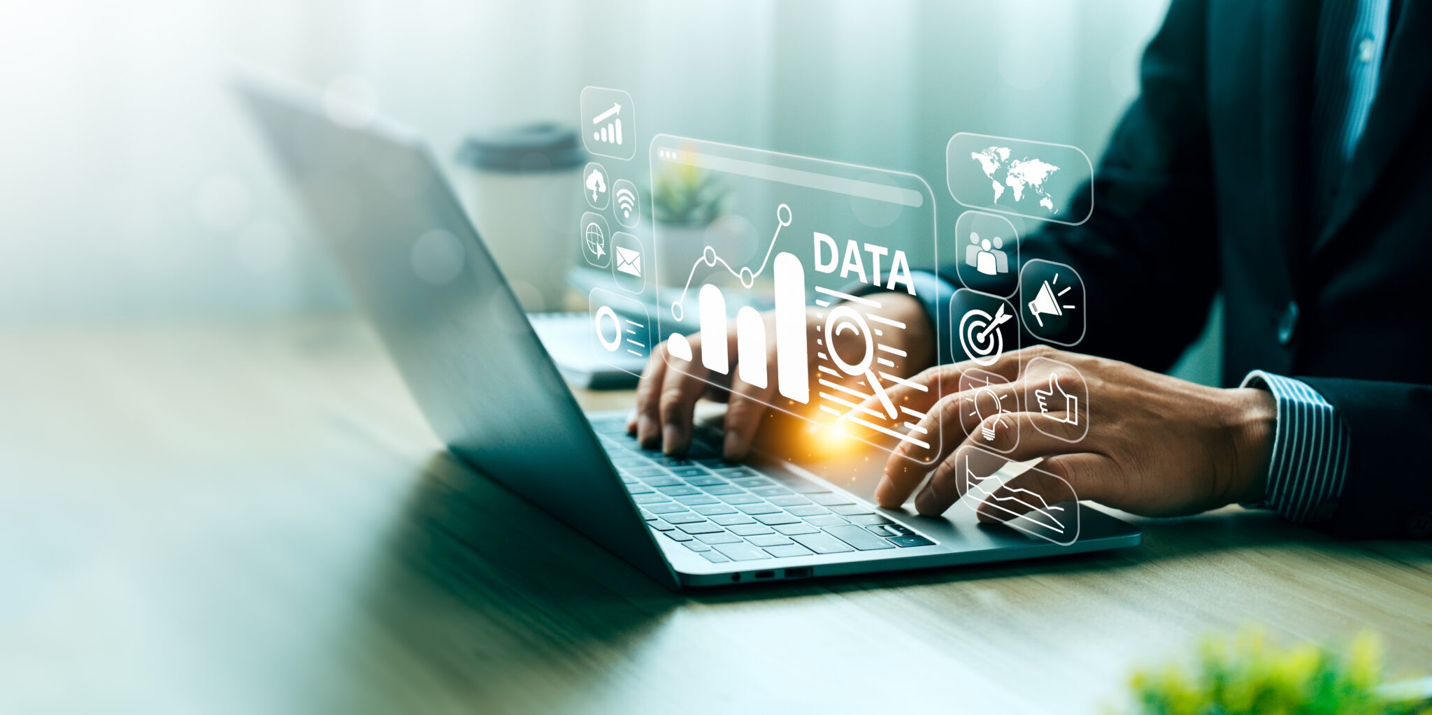 hand with device working