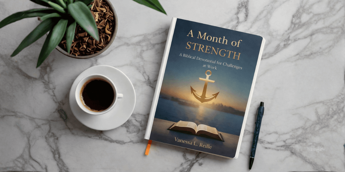 Vanessa L. Rolle's 'A Month of Strength' provides a faith-based guide to professional resilience, blending biblical wisdom with workplace advice.