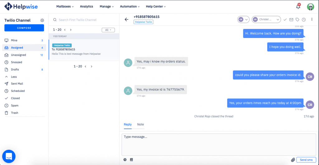 helpwise, akıllı gelen kutusu, müşteri destek