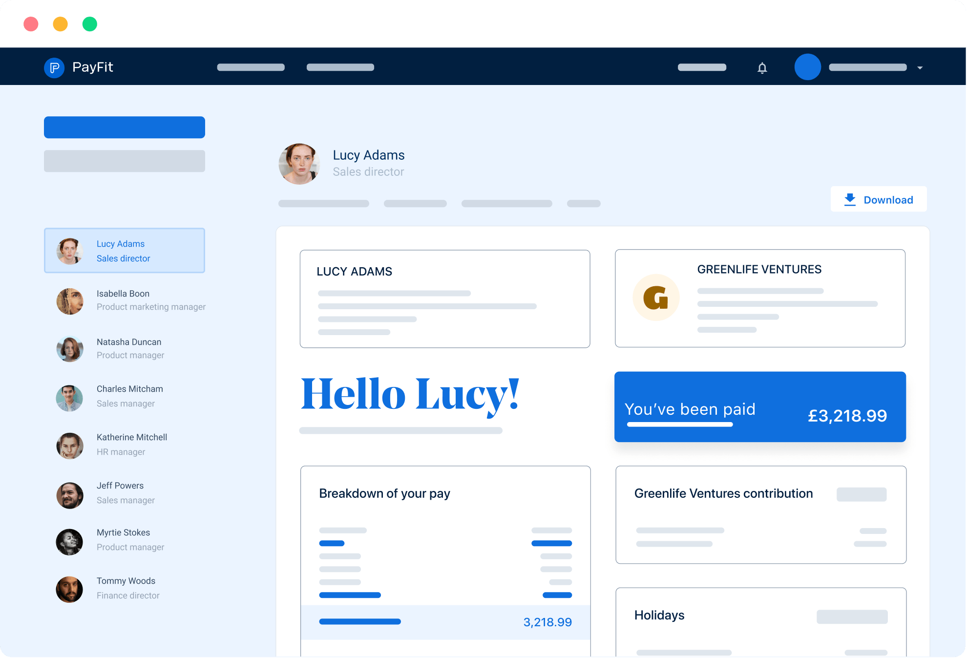 Woman reads a book surrounded by bookshelves.