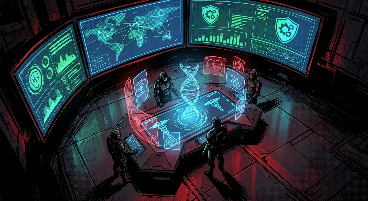 Futuristic lab scene for RockN' Socials Digital Marketing Agency's strategy.