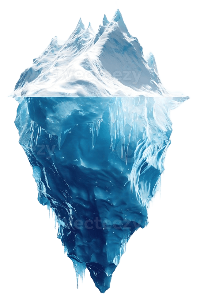 iceberg, lo que no se ve