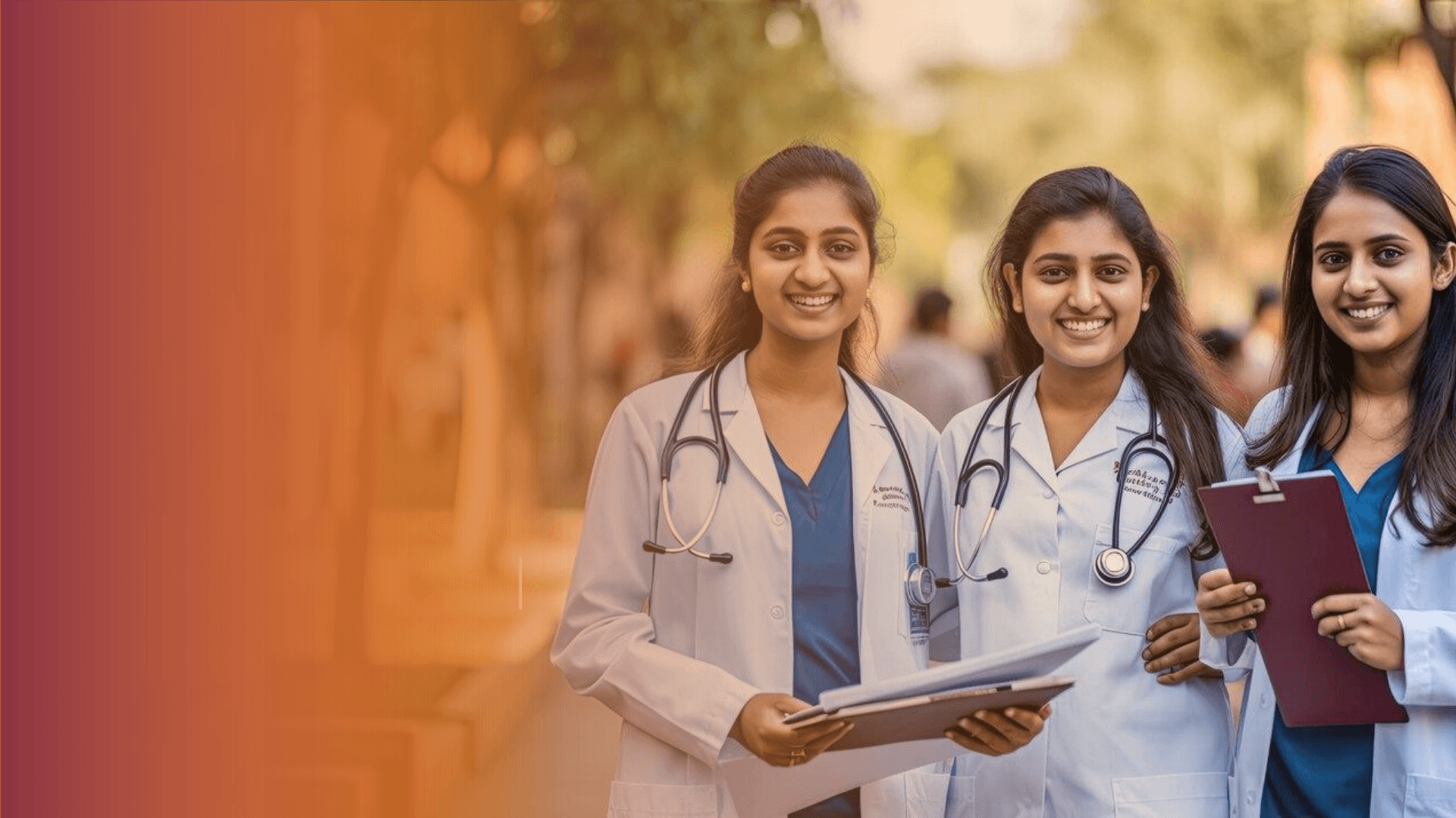 International medical students studying MBBS abroad at a modern university campus