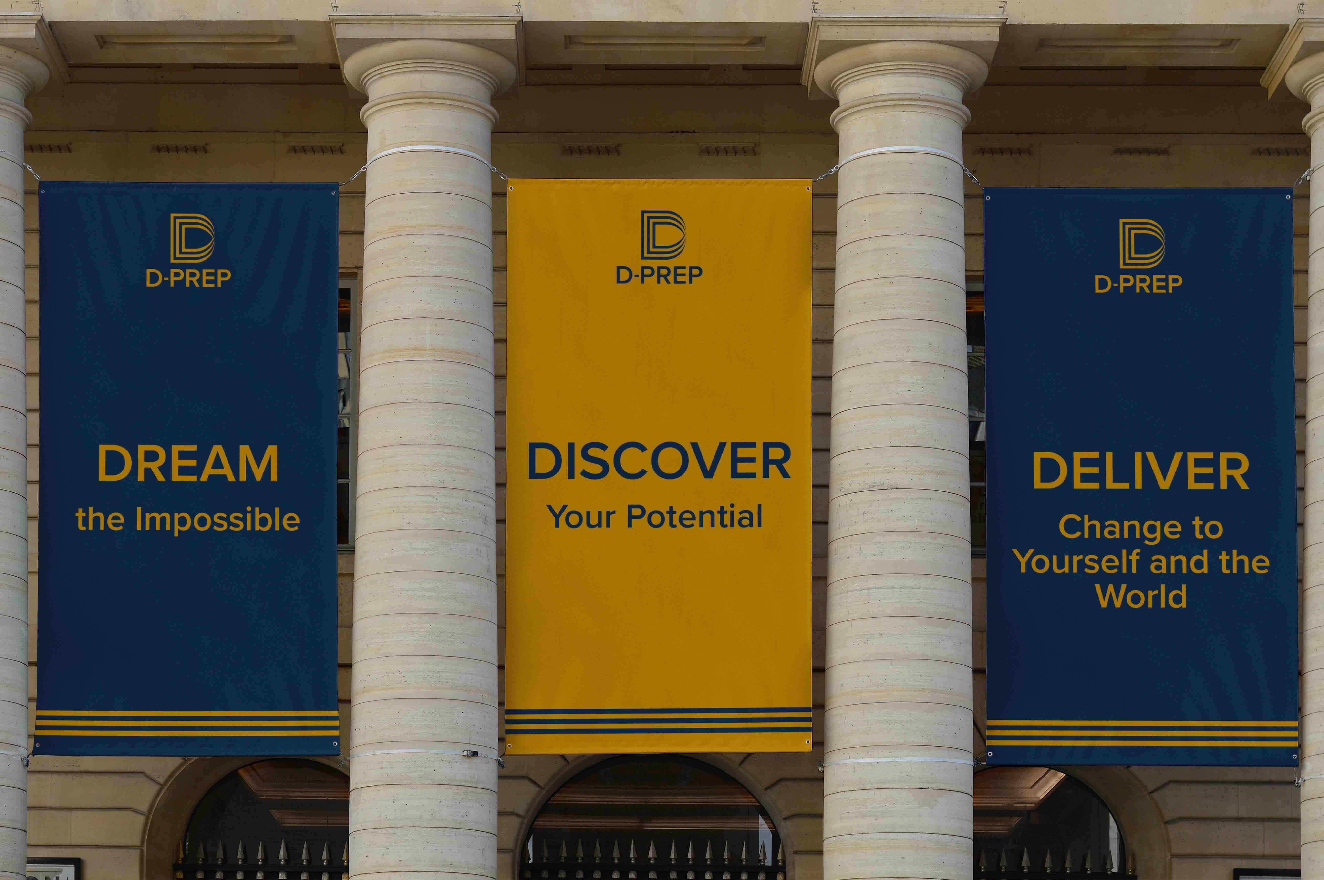 Branded banners for internation school D-PREP