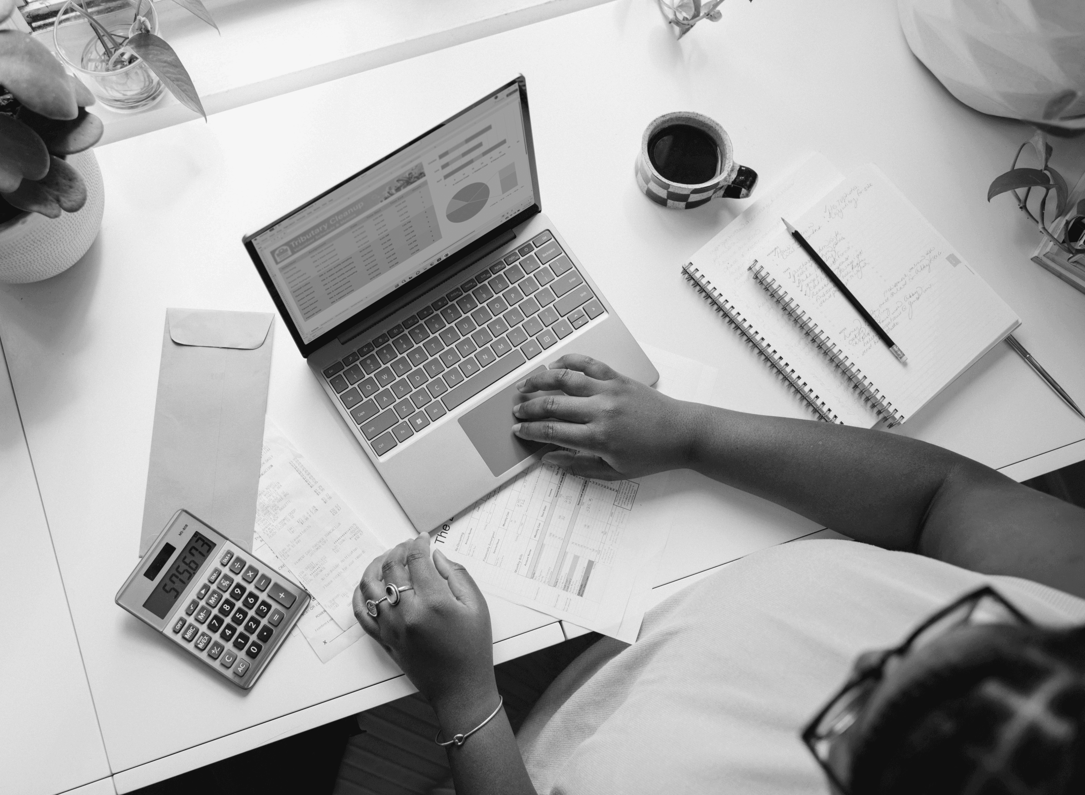 women working in front of laptop