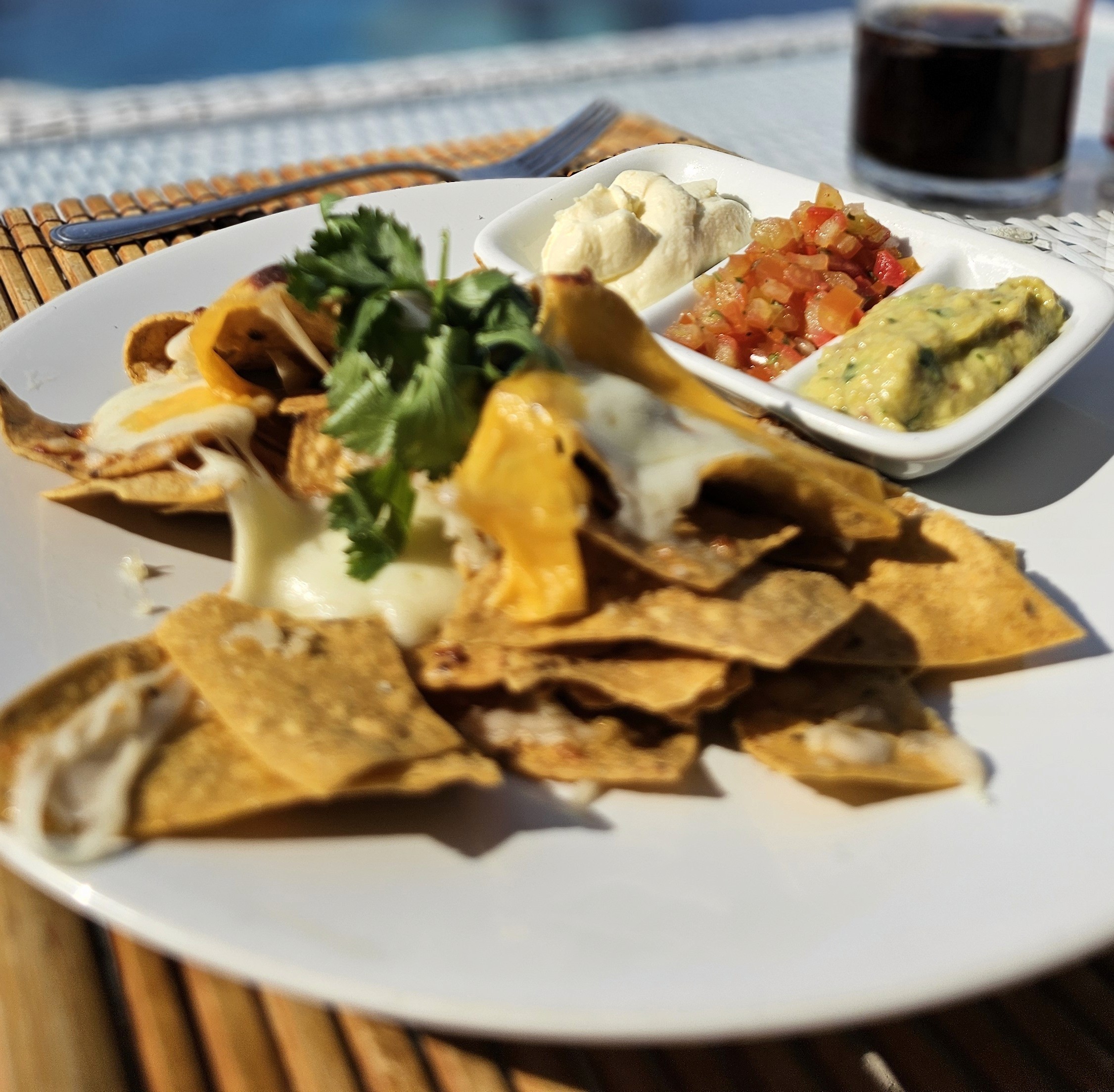 Poolside dining