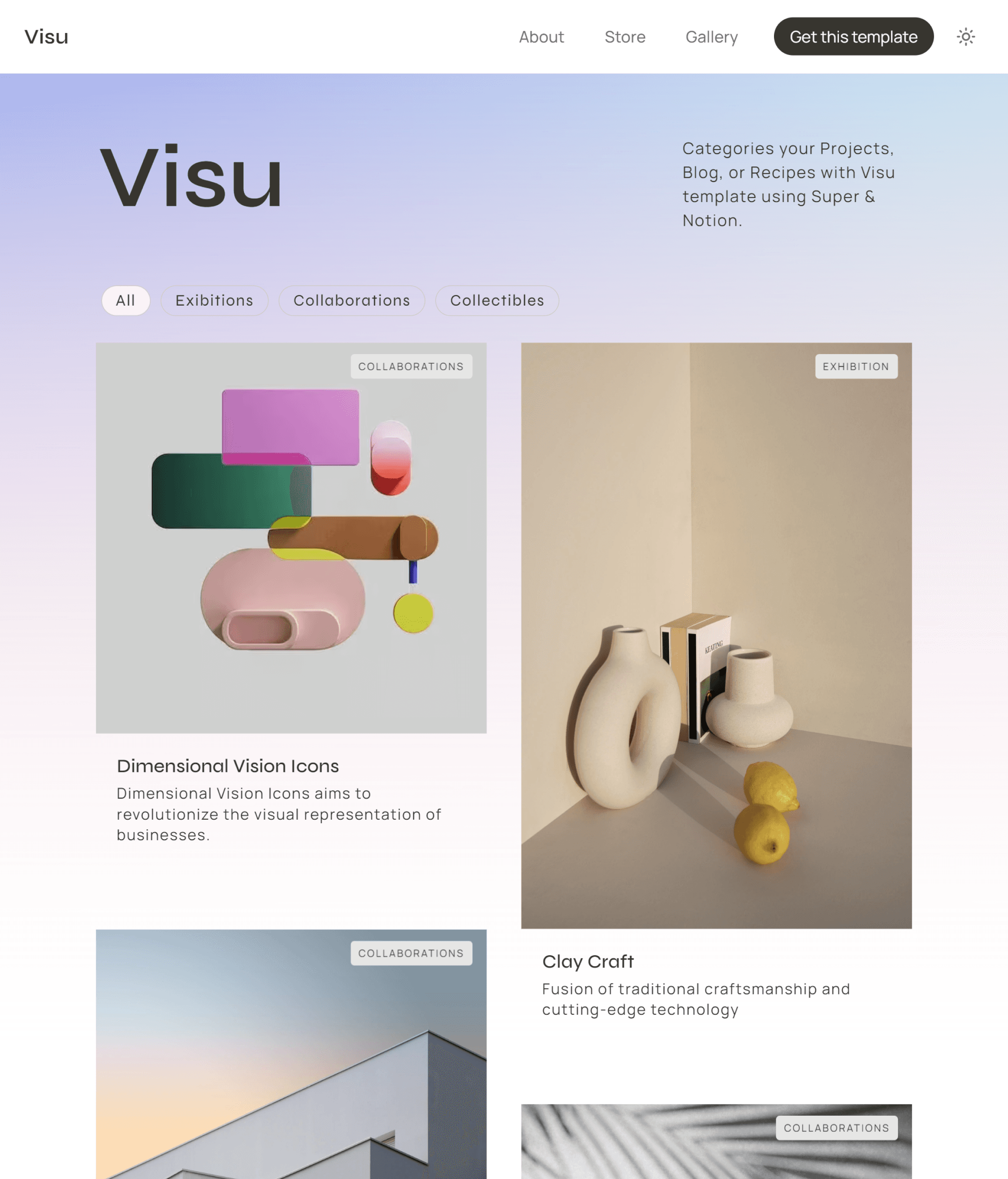 Visu-Notion and Super Template