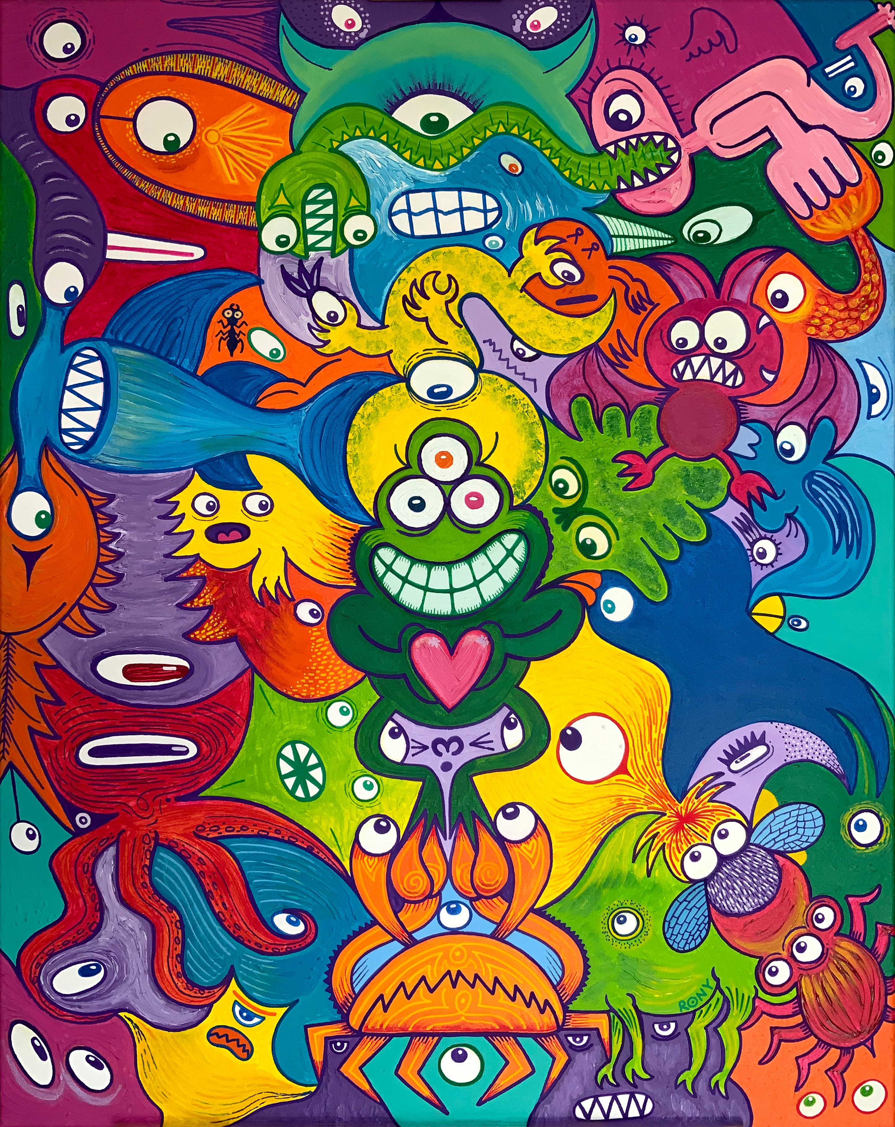 Frog in love? Frog in trouble! Full view