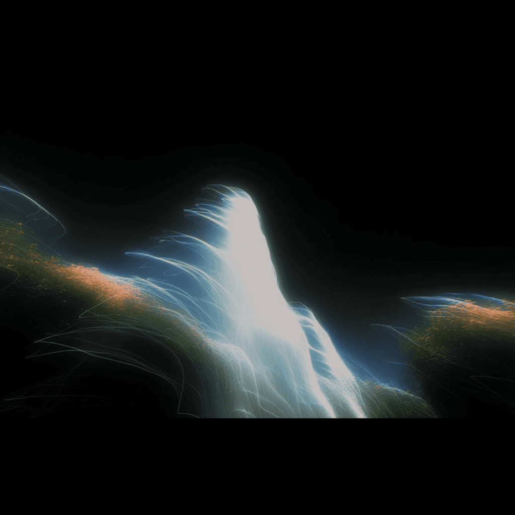 Abstract light streaks from fireworks