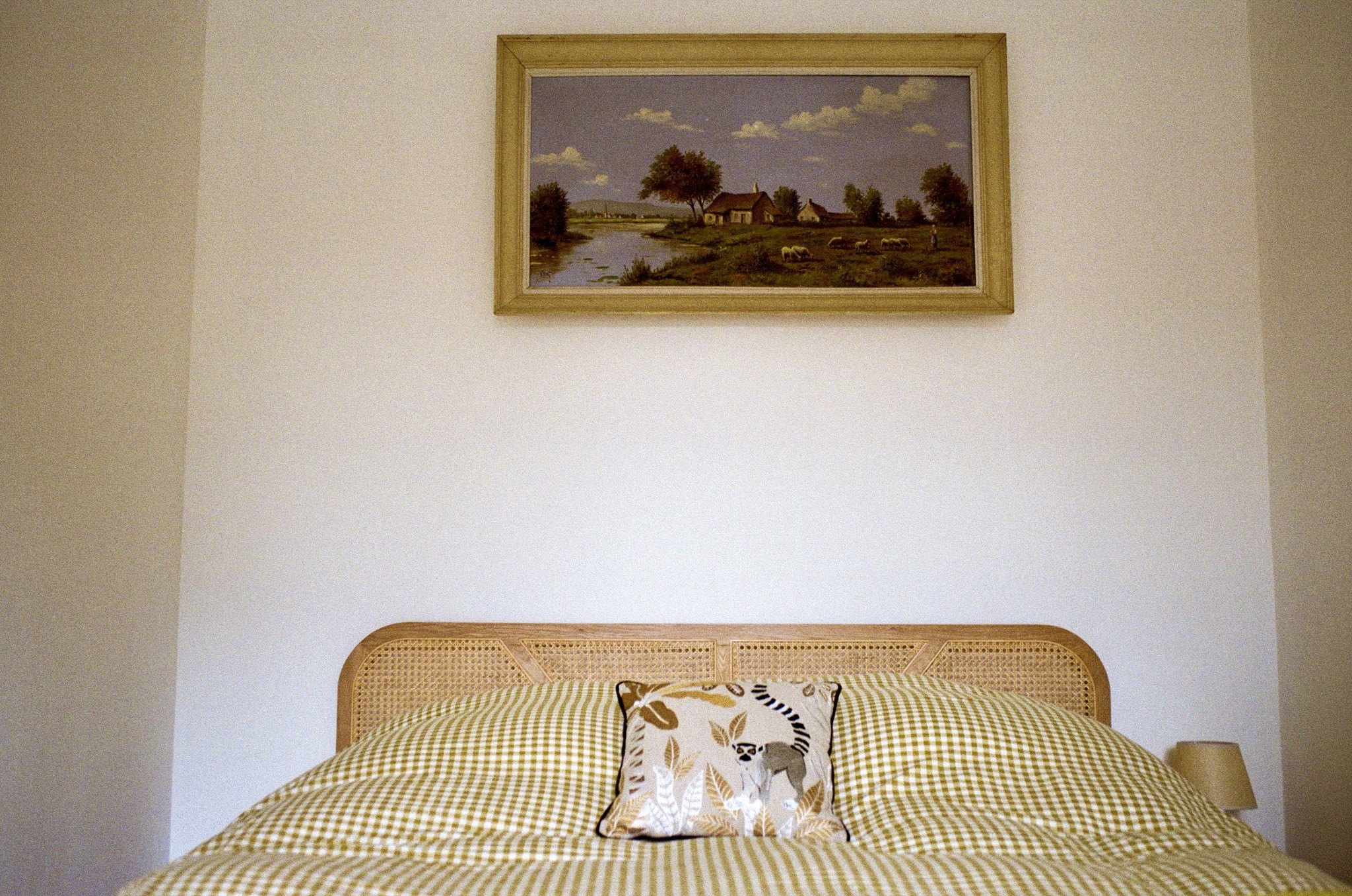 Argentique, canon, Korea, photo, homme, téléphone, assis 