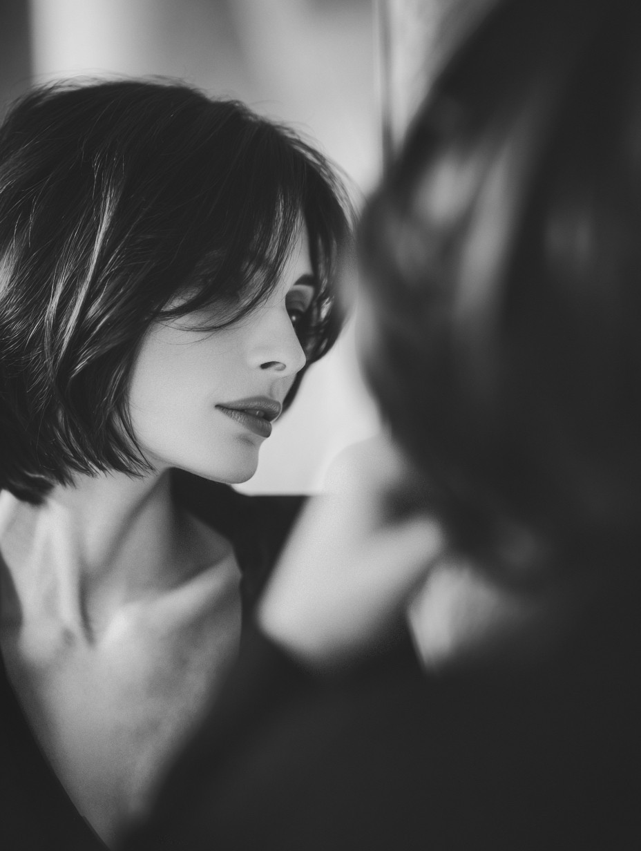 Portrait de femme aux cheveux soignés