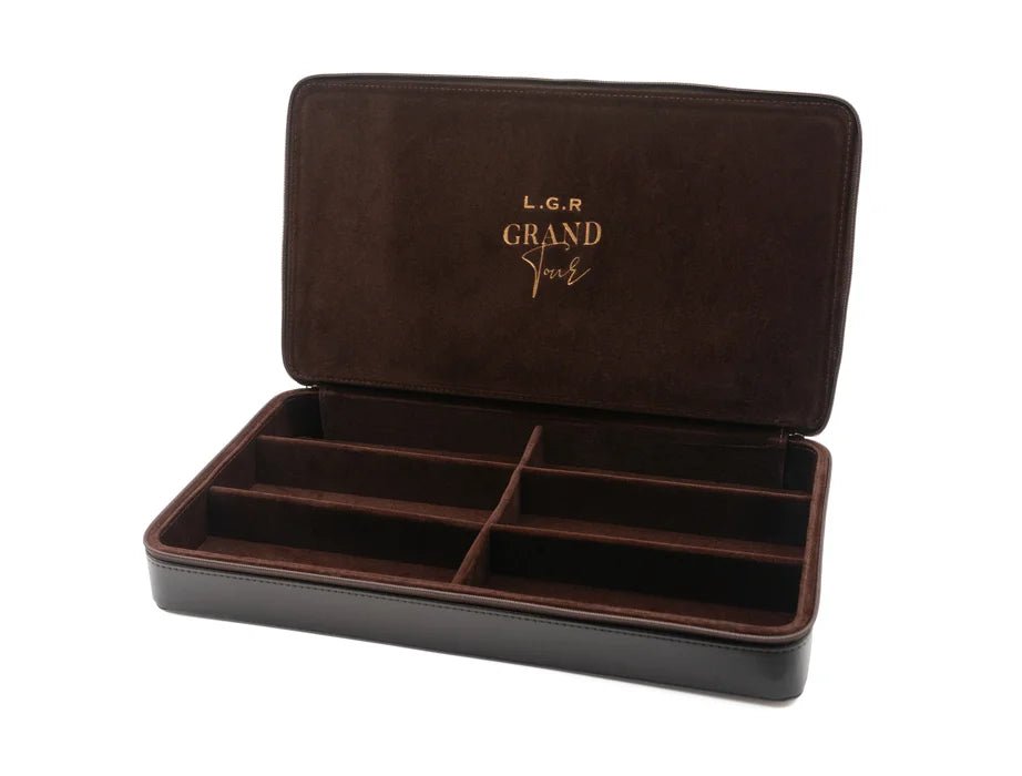 L.G.R Grand Tour travel case brown for 6 frames - Mandelli UK
