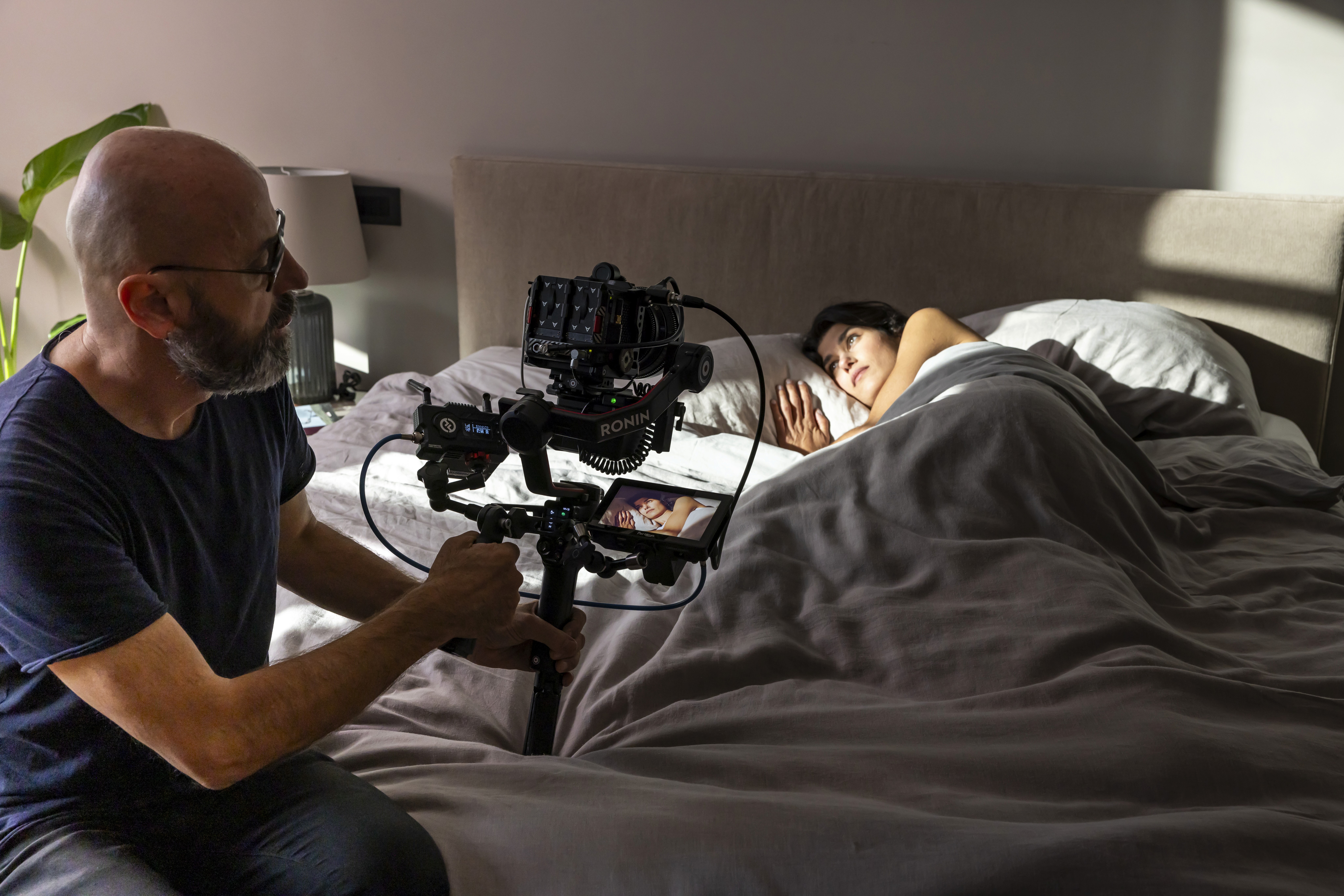 Two women having a focused discussion about a project.