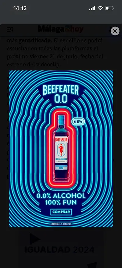 Banner display Beefeater