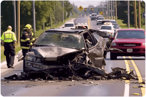 Accidente de auto, compensacion por dolor y sufrimiento, compensacion por daños