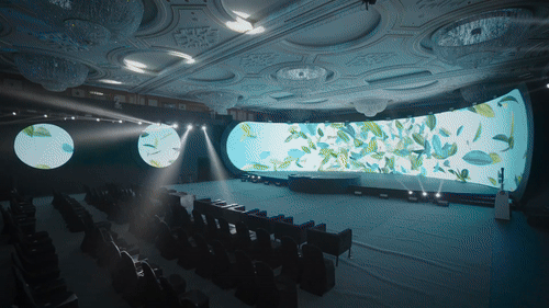 Close-up of white fur with black heart-shaped spots—soft, high-contrast texture for fashion/home décor.