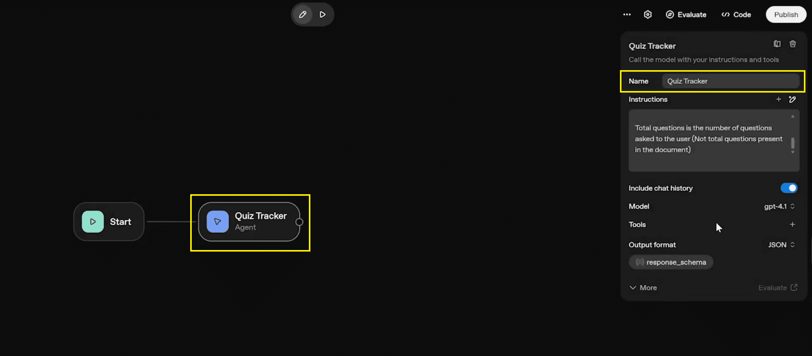 6.1 agnet name - quiz tracker