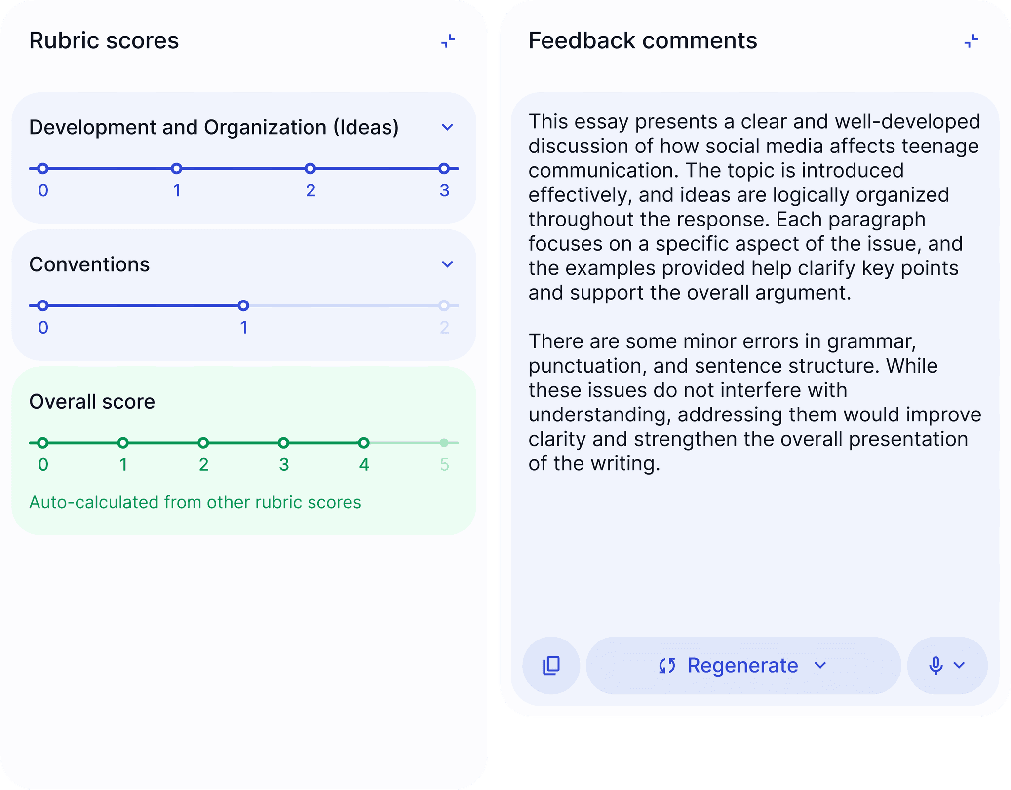 The image displays a text document with two columns: one for headings and another for detailed content.