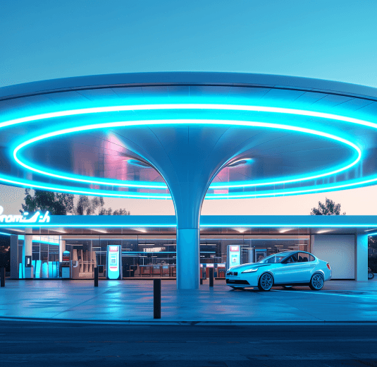Image of a charging station for electric cars