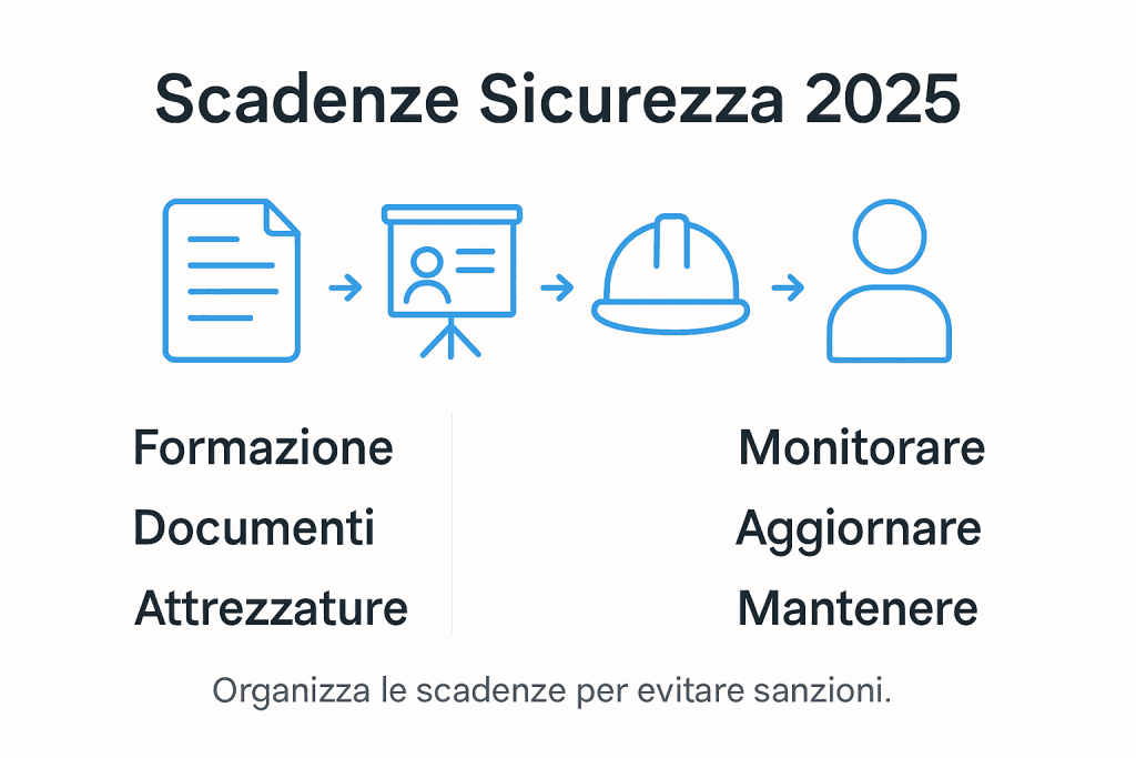 Infografica: panoramica delle categorie e delle iniziative per la sicurezza nel 2025