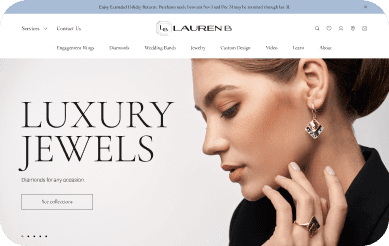 Mockup da loja Lauren B