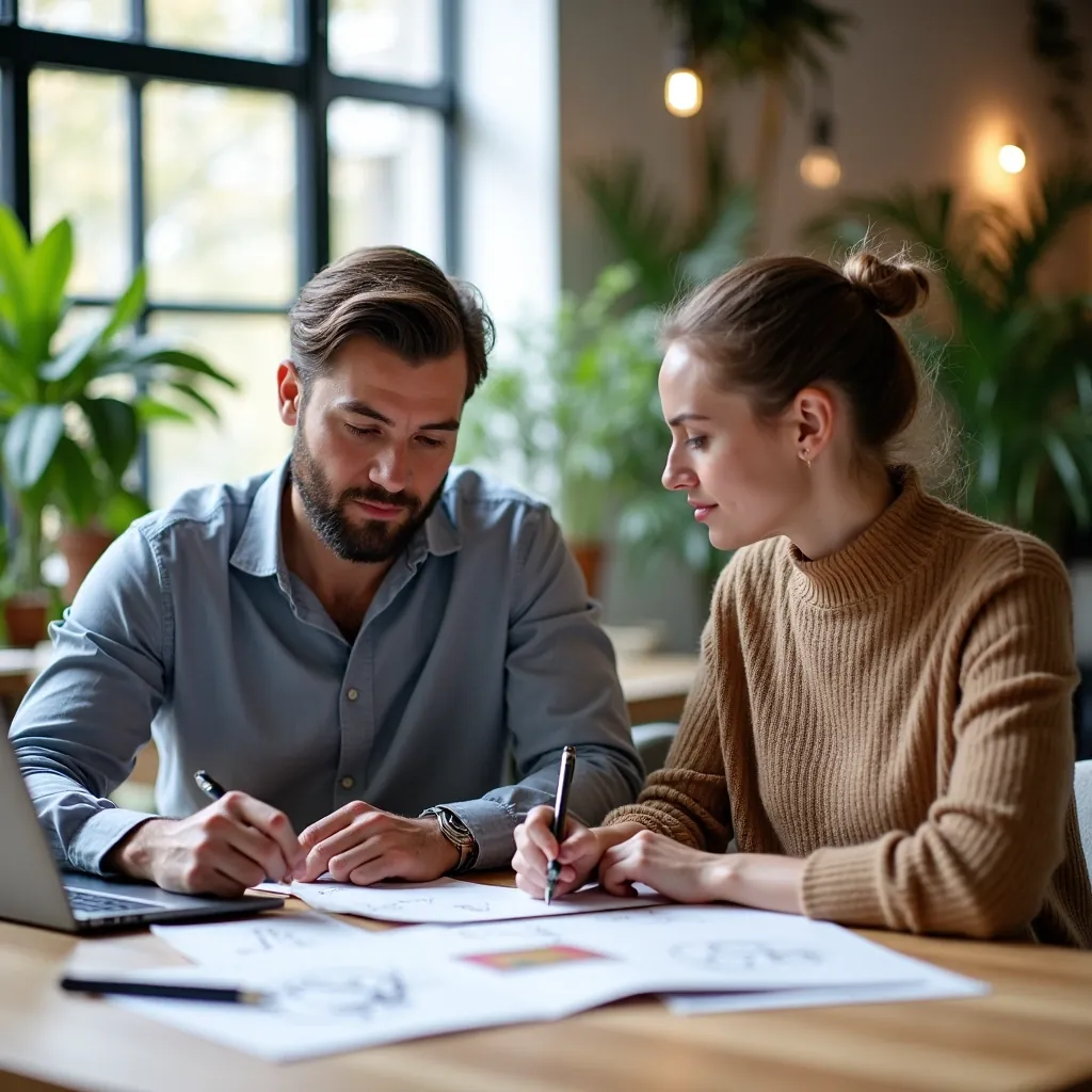 Collaboration entre deux personnes sur un projet