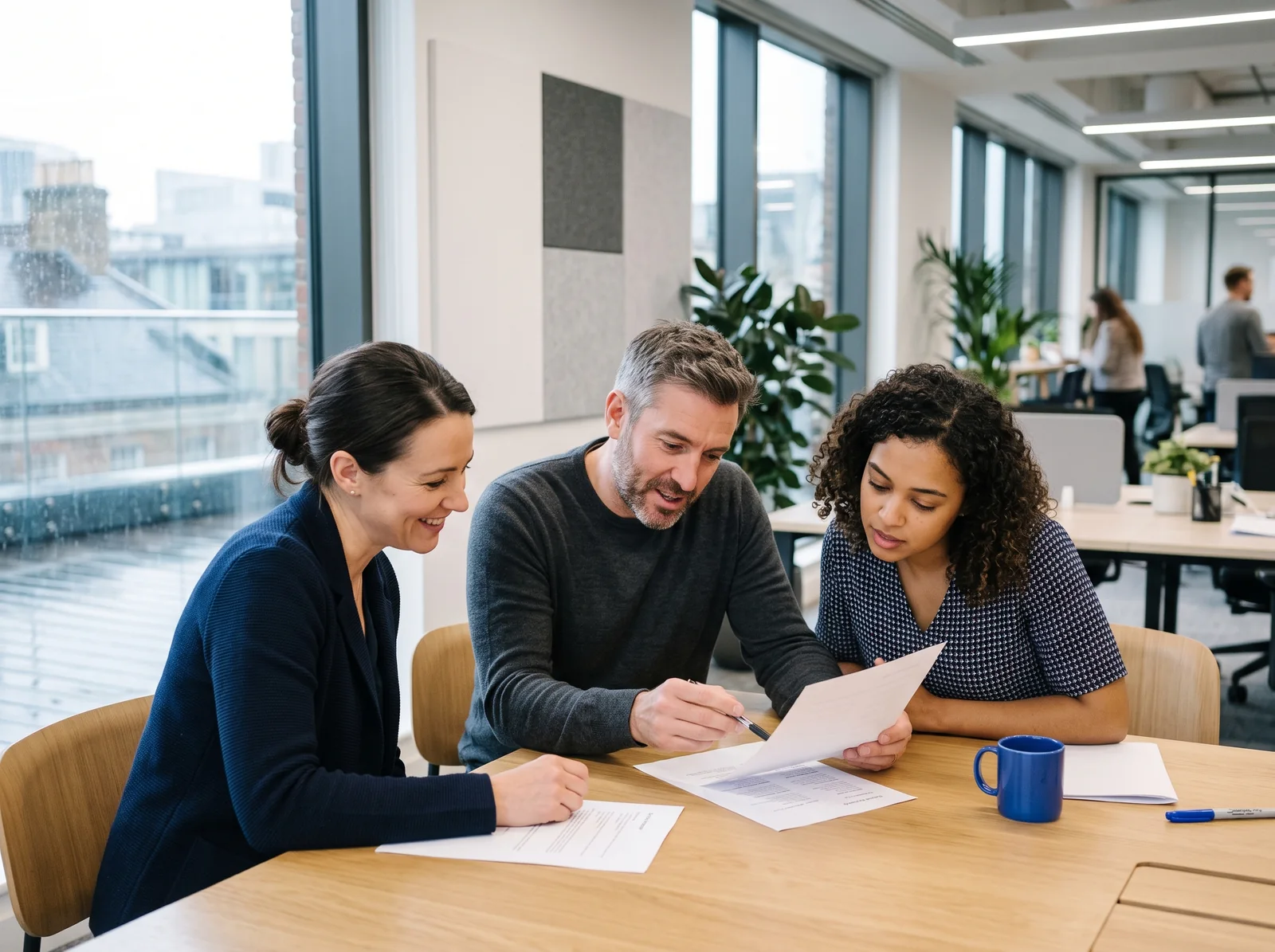 A hiring team reviewing a shortlist